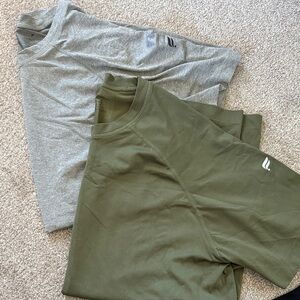 Gray and Olive Athletic Shirts